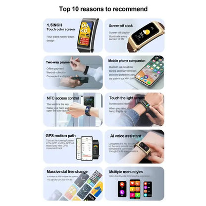 A8 Smartwatch met ingebouwde Bluetooth-oordopjes – 2-in-1