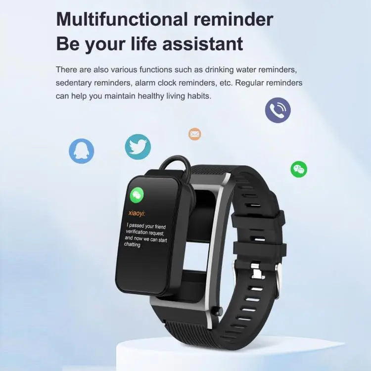A8 Smartwatch met ingebouwde Bluetooth-oordopjes – 2-in-1