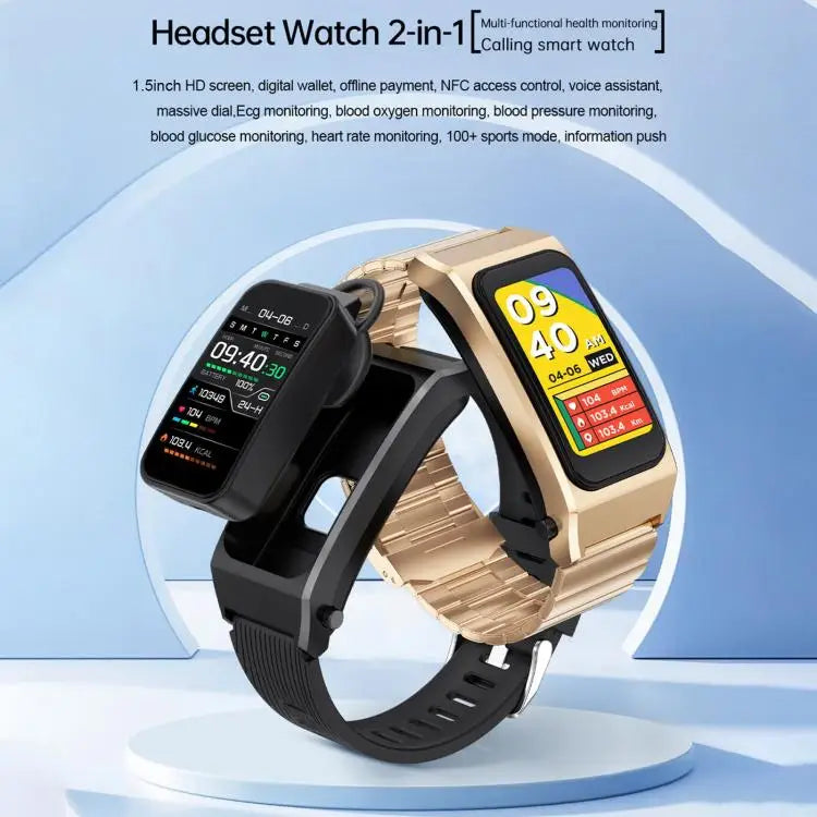 A8 Smartwatch met ingebouwde Bluetooth-oordopjes – 2-in-1