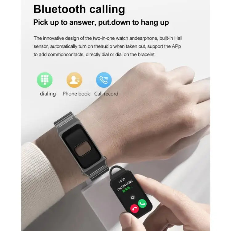 A8 Smartwatch met ingebouwde Bluetooth-oordopjes – 2-in-1