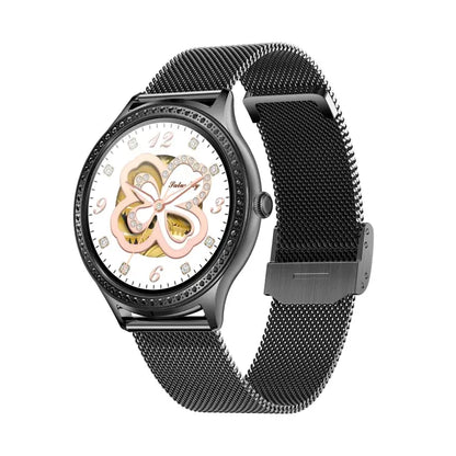 AK35 smartwatch met zwart stalen bandje