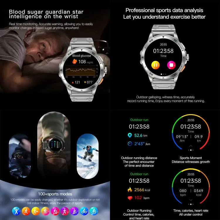 AK77 Smartwatch 1,43 inch AMOLED – Bluetooth bellen