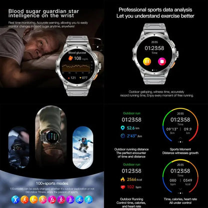 AK77 Smartwatch 1,43 inch AMOLED – Bluetooth bellen