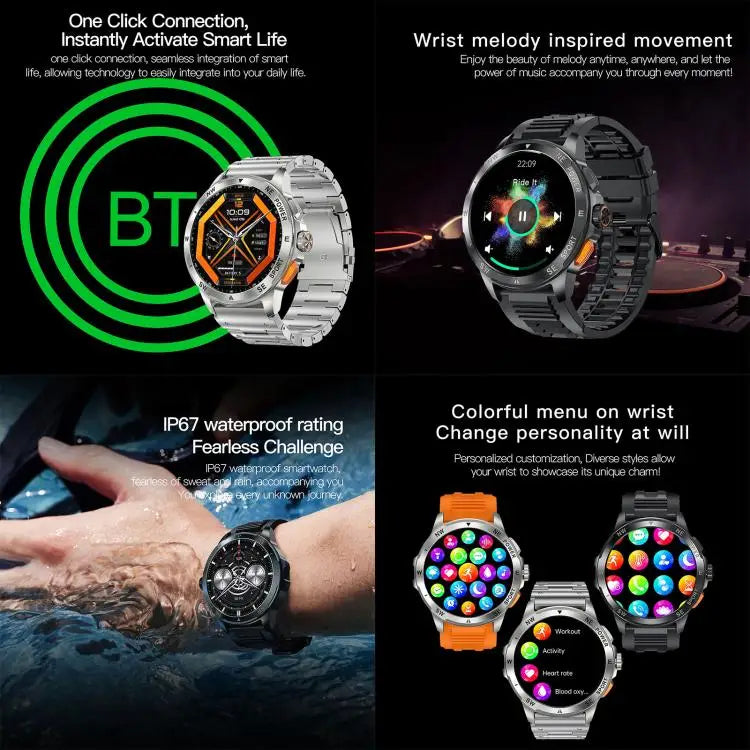 AK77 Smartwatch 1,43 inch AMOLED – Bluetooth bellen