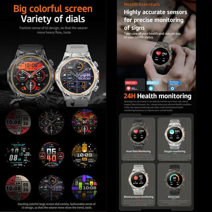 AK81 Smartwatch 1,46 inch – Bluetooth bellen, metalen kast