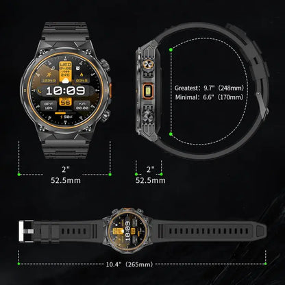 AK81 Smartwatch 1,46 inch – Bluetooth bellen, metalen kast