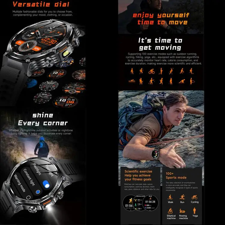 AK82 Smartwatch 1,8 inch – groot scherm en Bluetooth bellen