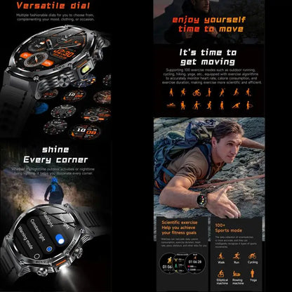 AK82 Smartwatch 1,8 inch – groot scherm en Bluetooth bellen