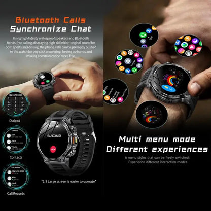 AK82 Smartwatch 1,8 inch – groot scherm en Bluetooth bellen