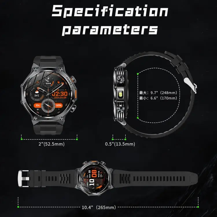 AK82 Smartwatch 1,8 inch – groot scherm en Bluetooth bellen