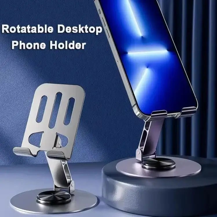 All - Metal 360° Rotating Foldable Phone & Tablet Stand – Purple / Grey - wevelnit