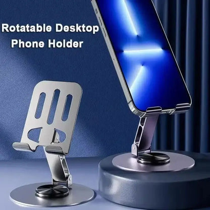 All - Metal 360° Rotating Foldable Phone & Tablet Stand – Purple / Grey - wevelnit