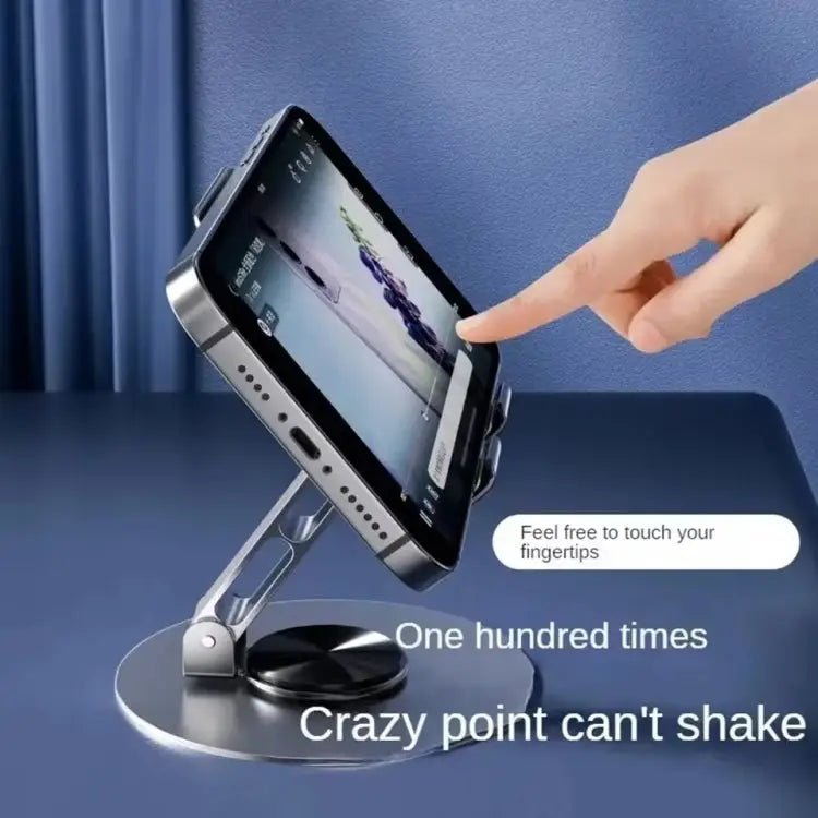 All - Metal 360° Rotating Foldable Phone & Tablet Stand – Purple / Grey - wevelnit