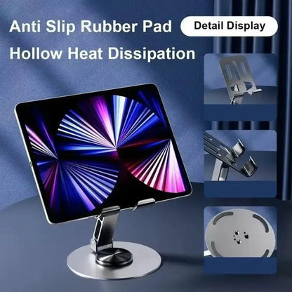 All - Metal 360° Rotating Foldable Phone & Tablet Stand – Purple / Grey - wevelnit