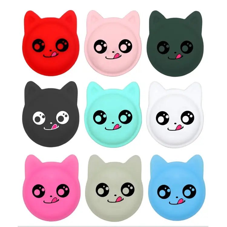 Cute Cartoon Pet Collar Anti - lost Tracker Silicone Case For AirTag, Naughty Smile - wevelnit