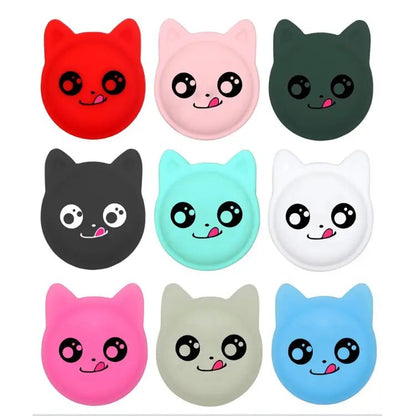 Cute Cartoon Pet Collar Anti - lost Tracker Silicone Case For AirTag, Naughty Smile - wevelnit