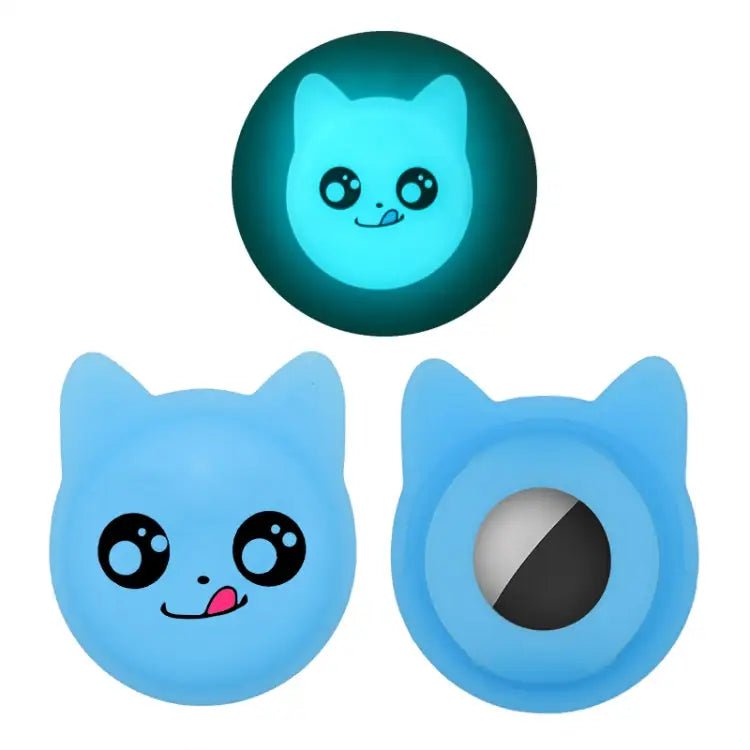 Cute Cartoon Pet Collar Anti - lost Tracker Silicone Case For AirTag, Naughty Smile - wevelnit