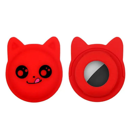 Cute Cartoon Pet Collar Anti - lost Tracker Silicone Case For AirTag, Naughty Smile - wevelnit