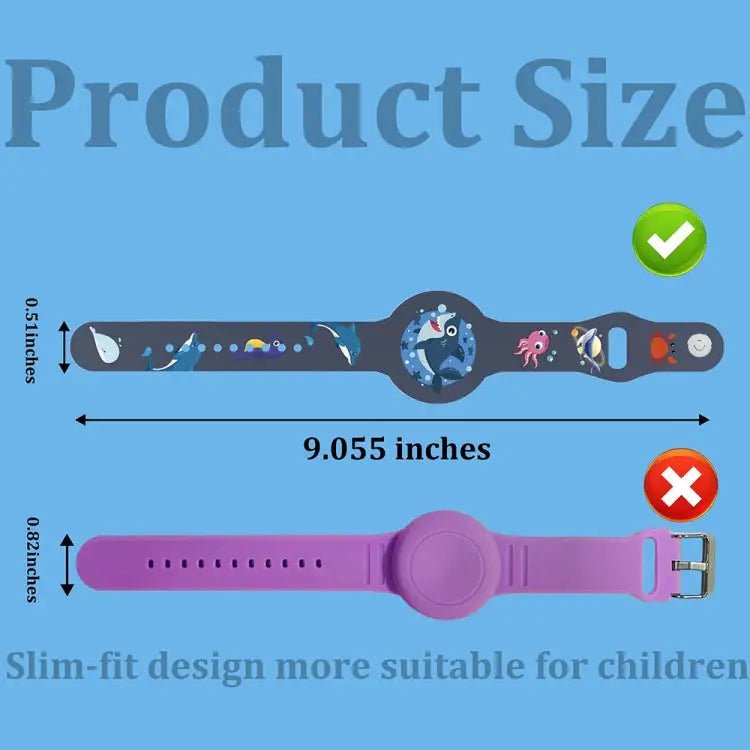 For Airtag Cartoon Watch Strap Locator Silicone Protective Cover Anti - lost Device Case - wevelnit