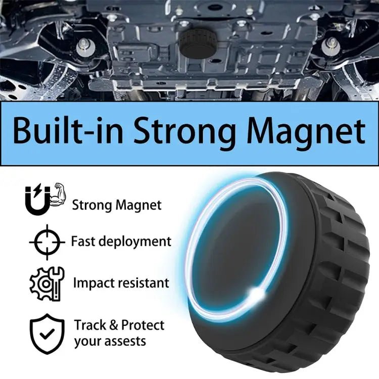 AirTag Magnetic Waterproof Protective Case – High - Strength PC Shell (Black) - wevelnit