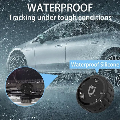 AirTag Magnetic Waterproof Protective Case – High - Strength PC Shell (Black) - wevelnit