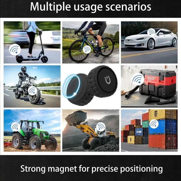 AirTag Magnetic Waterproof Protective Case – High - Strength PC Shell (Black) - wevelnit