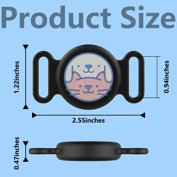 For AirTag Pet Collar Locator Silicone Life Waterproof Protective Case - wevelnit