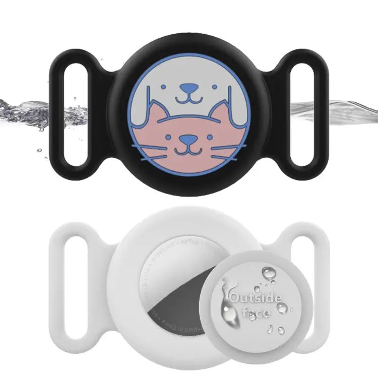For AirTag Pet Collar Locator Silicone Life Waterproof Protective Case - wevelnit