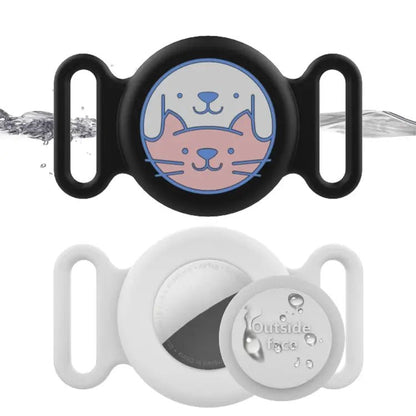 For AirTag Pet Collar Locator Silicone Life Waterproof Protective Case - wevelnit