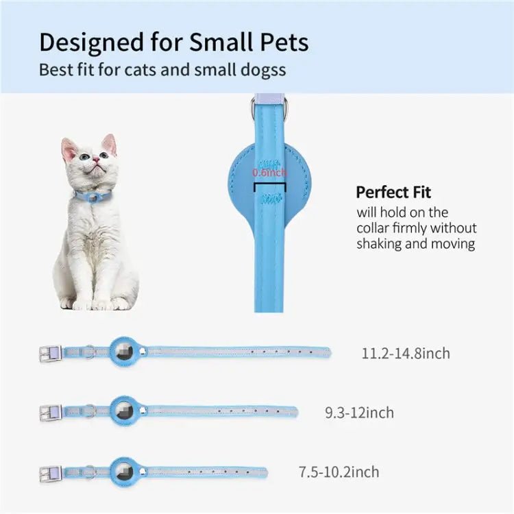 For Airtag Tracker Protective Cover Pet PU Collar - wevelnit
