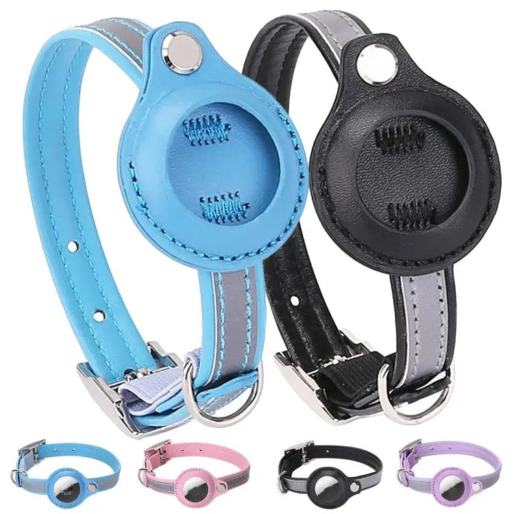 For Airtag Tracker Protective Cover Pet PU Collar - wevelnit