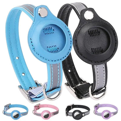 For Airtag Tracker Protective Cover Pet PU Collar - wevelnit