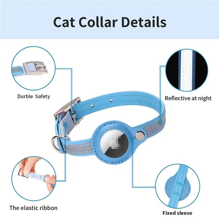 For Airtag Tracker Protective Cover Pet PU Collar - wevelnit