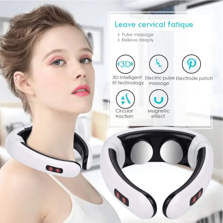 Household Electric Intelligent Body Pulse Shock Neck Massager - wevelnit