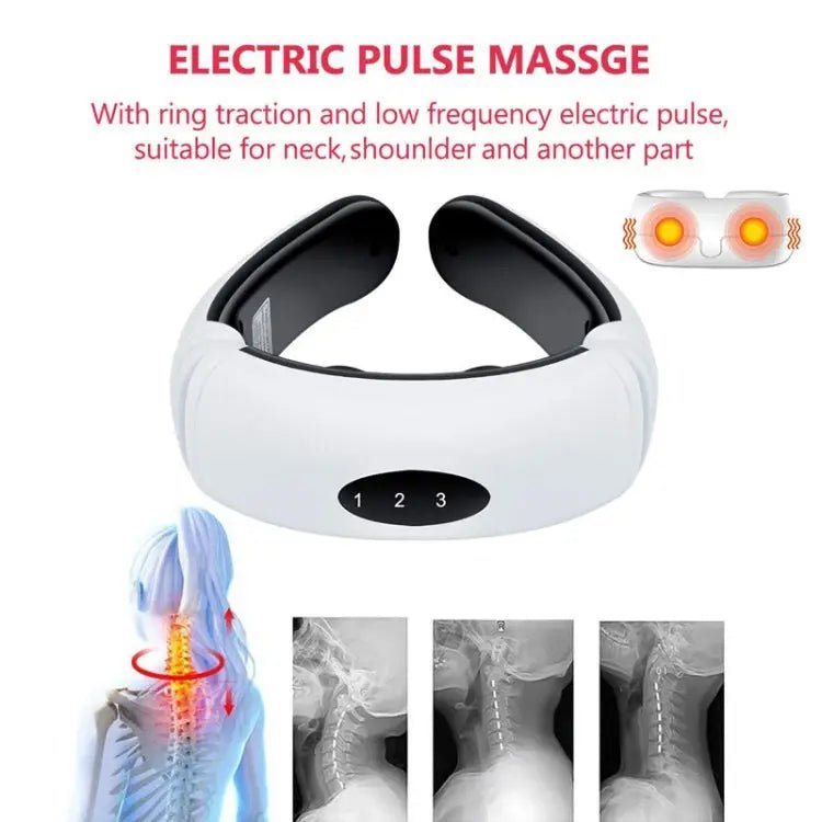 Household Electric Intelligent Body Pulse Shock Neck Massager - wevelnit