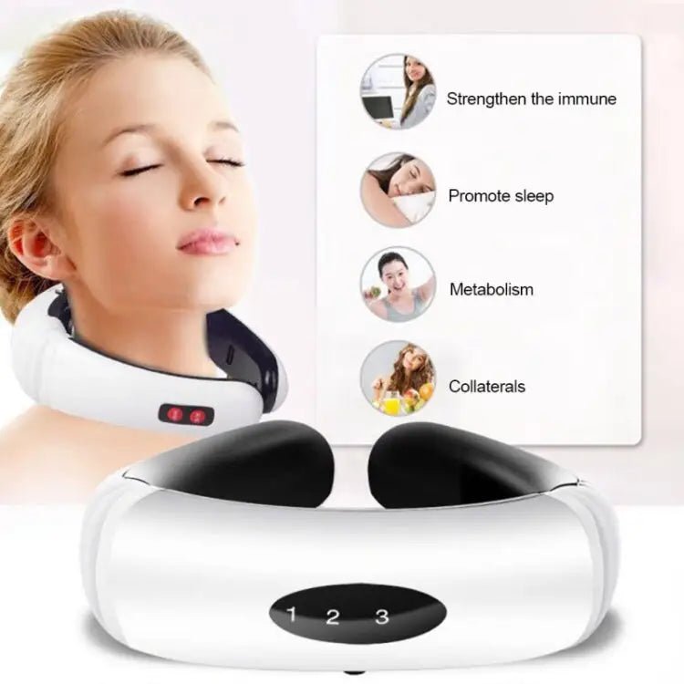 Household Electric Intelligent Body Pulse Shock Neck Massager - wevelnit