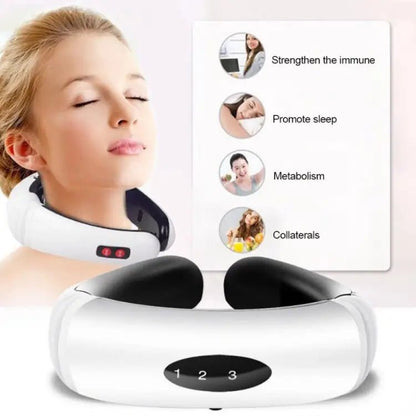 Household Electric Intelligent Body Pulse Shock Neck Massager - wevelnit