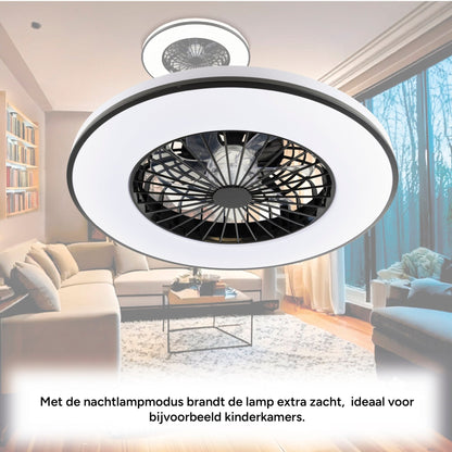 LED's Light Plafondventilator met Verlichting 48,5 cm – Zwart
