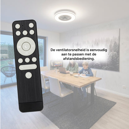 LED's Light Plafondventilator met Verlichting 48,5 cm – Zwart