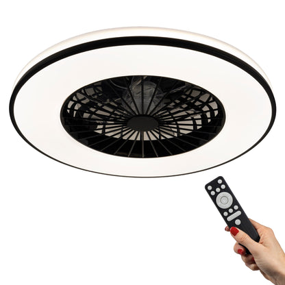 LED's Light Plafondventilator met Verlichting 48,5 cm – Zwart