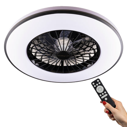 LED's Light Plafondventilator met Verlichting 48,5 cm – Zwart