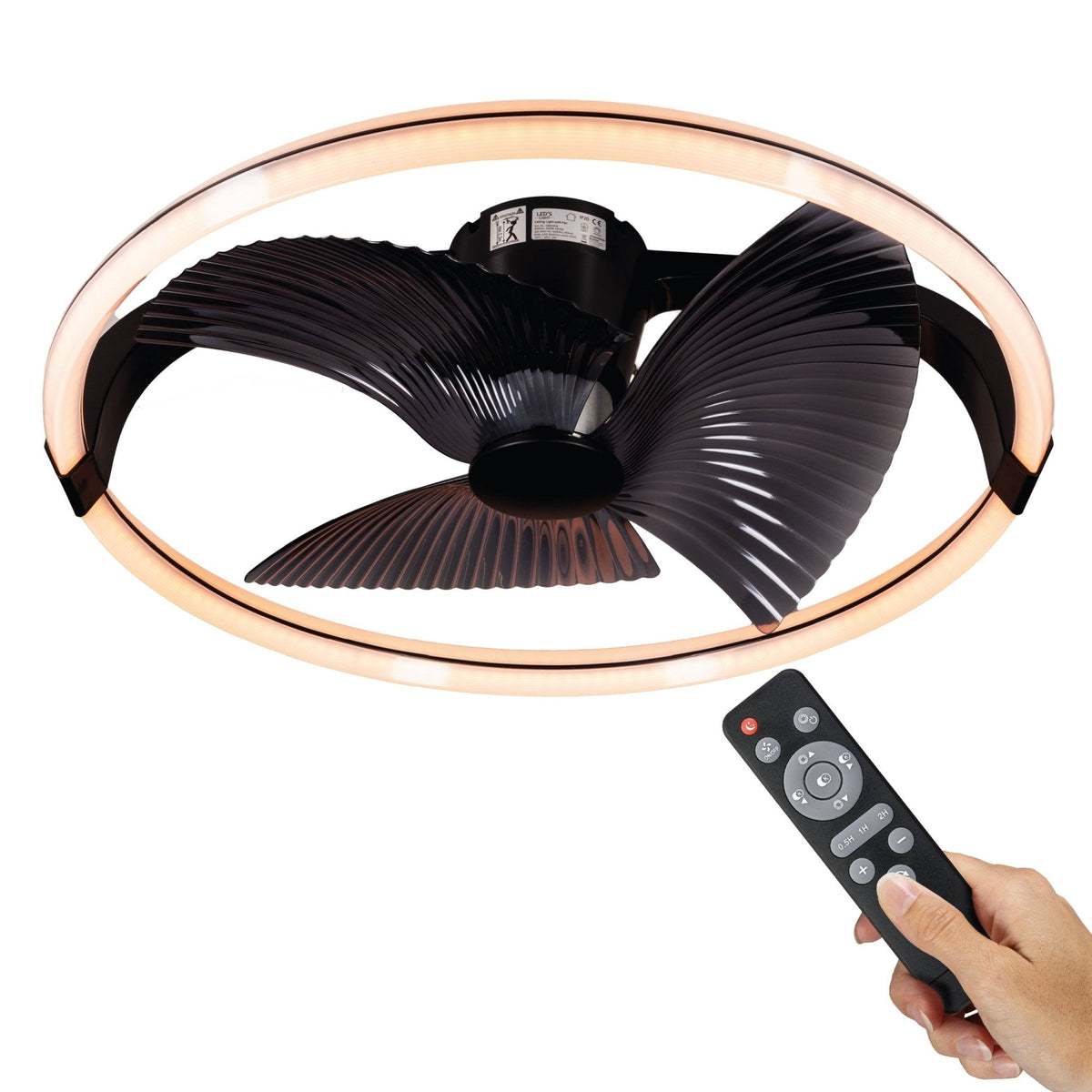LED's Light Plafondventilator XL 74 cm met afstandsbediening