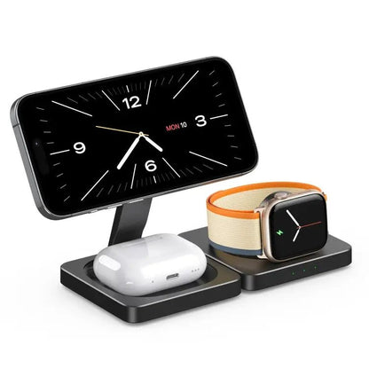 M9 3 - In - 1 Portable Magnetic Folding Wireless Charger Fast Charging Bracket - wevelnit