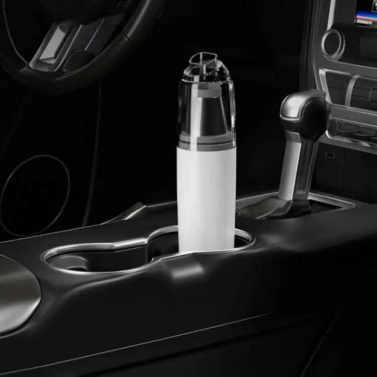 Mini Portable Wireless Car Vacuum Cleaner – Plastic Filter (White) - wevelnit