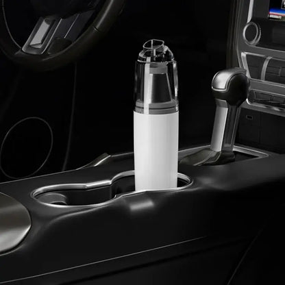Mini Portable Wireless Car Vacuum Cleaner – Plastic Filter (White) - wevelnit