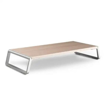 Monitor Stand Riser with Metal Feet for iMac MacBook LCD Display Printer, Lapdesk Tabletop Organizer Sturdy Platform Save Space(Light Wood Grain) - wevelnit