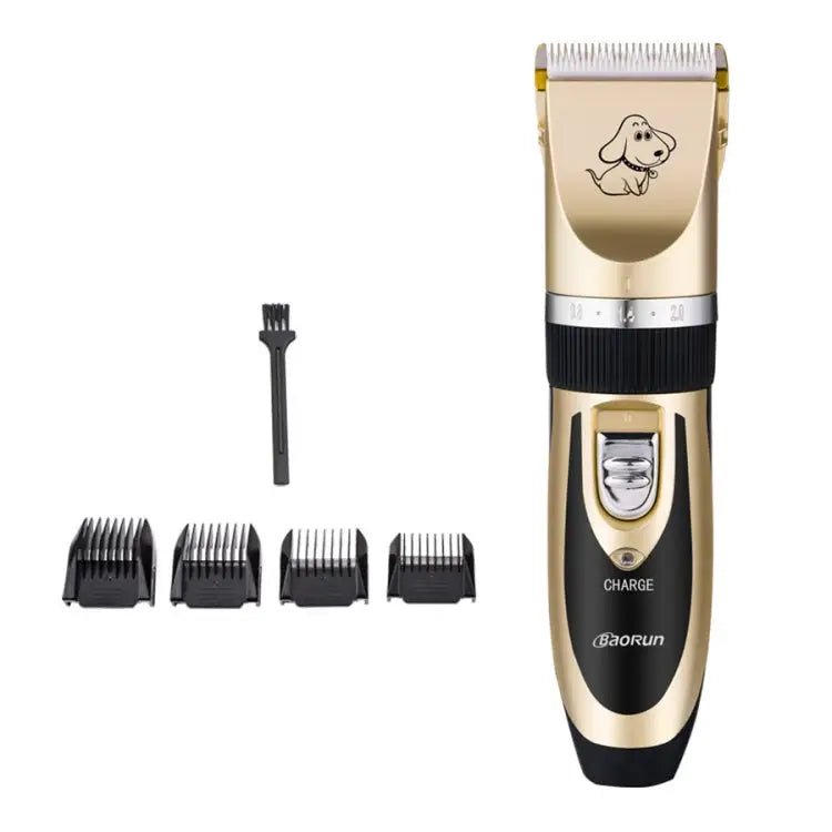 Ceramics Titanium Professional Pet Electric Scissors Hair Clippers with Four Combs - wevelnit