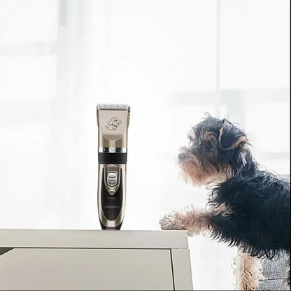 Ceramics Titanium Professional Pet Electric Scissors Hair Clippers with Four Combs - wevelnit