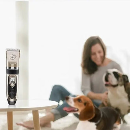 Ceramics Titanium Professional Pet Electric Scissors Hair Clippers with Four Combs - wevelnit