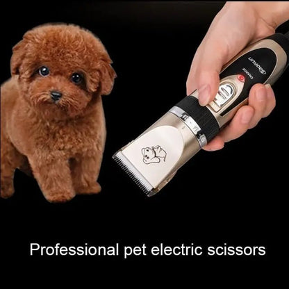 Ceramics Titanium Professional Pet Electric Scissors Hair Clippers with Four Combs - wevelnit